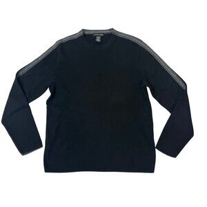 Kenneth Cole men's sweater M black knit crew neck pullover long sleeve